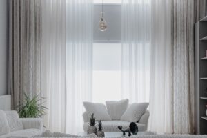 Cortinas para sala de estar minimalista