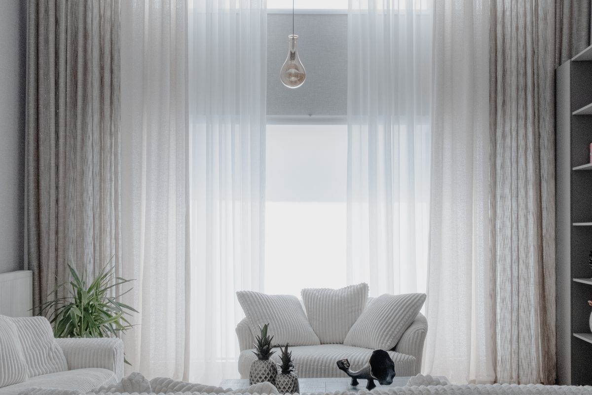 Cortinas para sala de estar minimalista